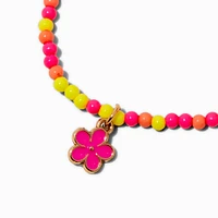 Claire's Club Flower Seed Bead Stretch Bracelet 