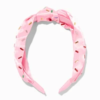 Pink Sprinkle  Knotted Headband