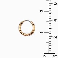 Gold-tone Thick Clicker Earring Stackables Set - 3 Pack