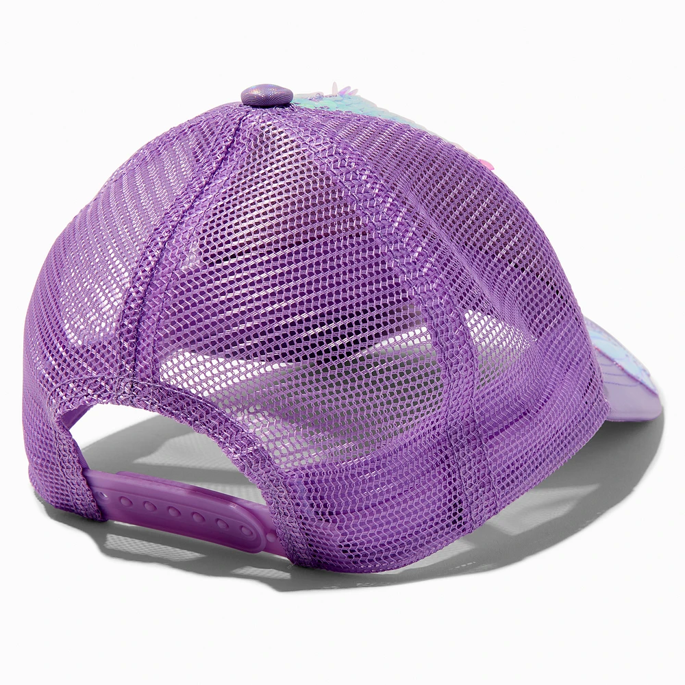 Claire's Club Purple Sequin Trucker Hat
