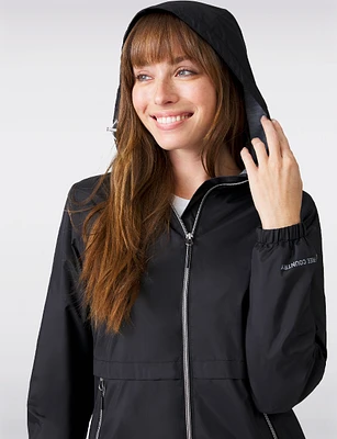 Active Softshell Hooded & Lined Windbreaker with Drawstring Hem by Free Country