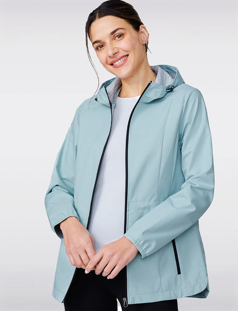 Softshell Slim Fit Adjustable Drawstring Waist Active Jacket by Free Country