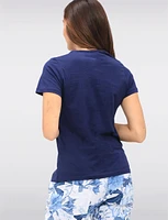 Basic Vegan Solid Cotton Short Sleeve V-Neck T-shirt by Point Zero