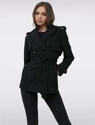 Classic Double-Breasted Mid-Length Trench Coat by Sicily