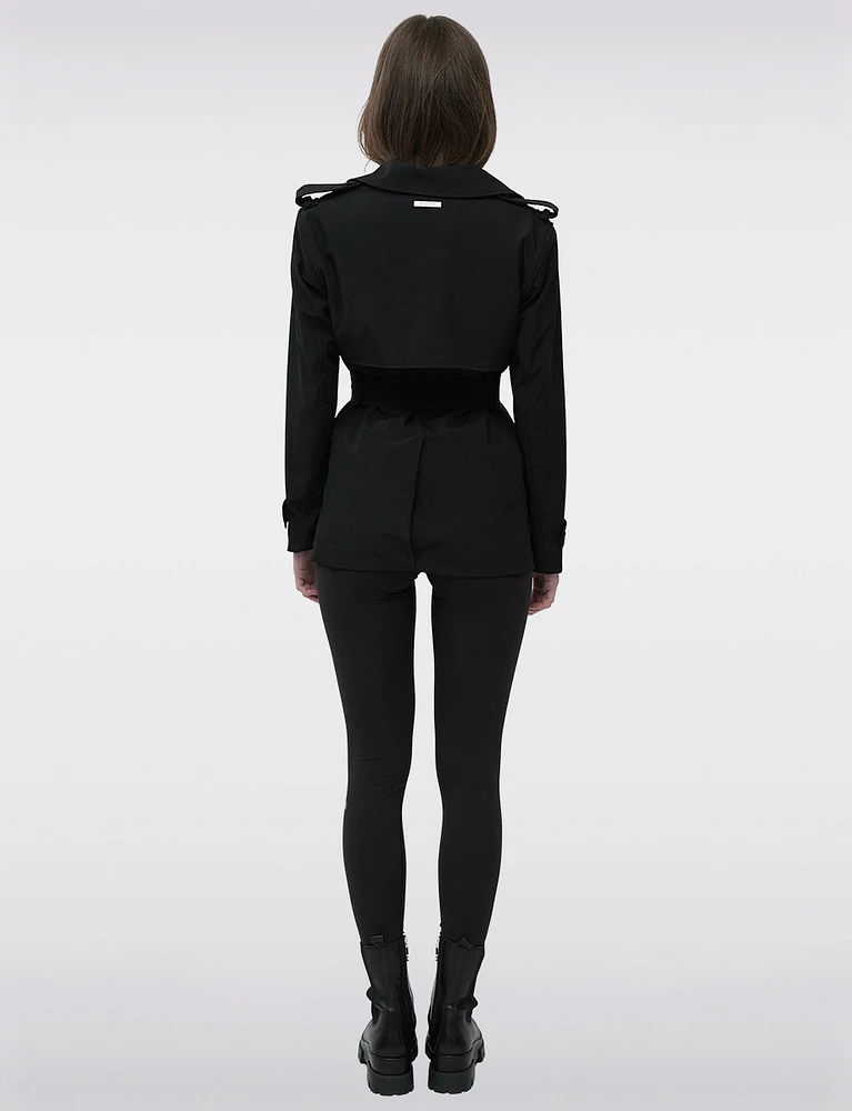 Classic Double-Breasted Mid-Length Trench Coat by Sicily