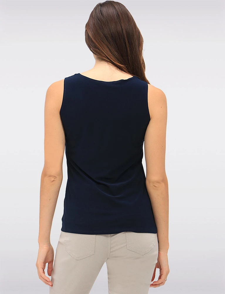 Versatile Classic Solid Camisole with Round Neck by GWV