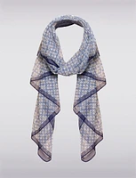 Flowy Lightweight Oversized Chic Clover Print Scarf by Saki