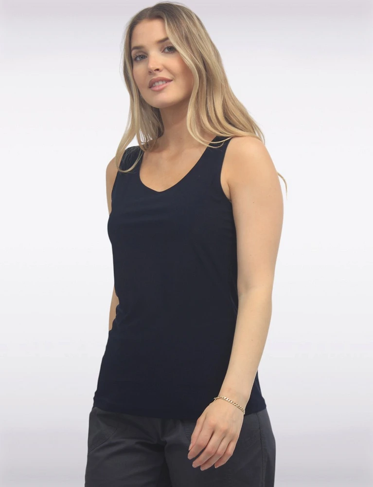 Versatile Basic Round Neck Tank Top By Amani Couture
