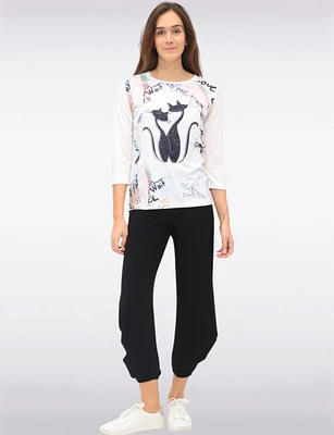 Chic Relaxed Fluid Drape Harem Pants by Amani Couture