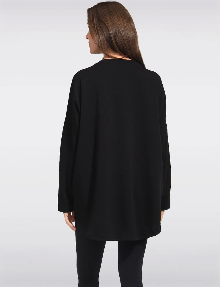 Ultra-Soft High Low Relaxed Fit Printed Tunic by Froccella
