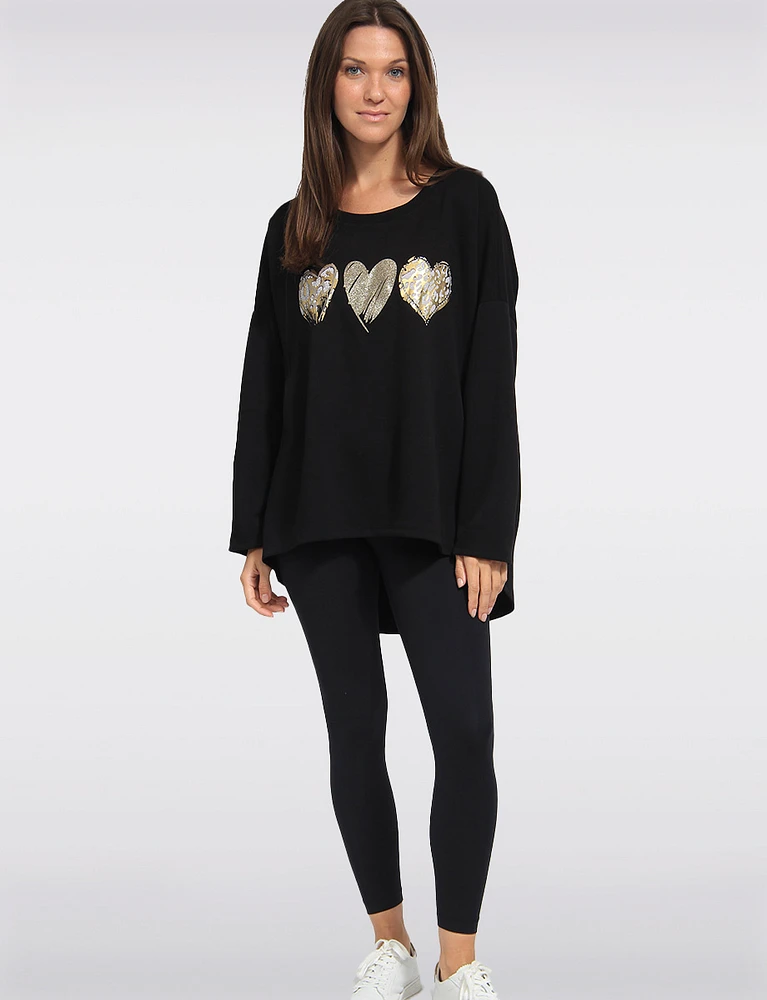 Ultra-Soft High Low Relaxed Fit Printed Tunic by Froccella