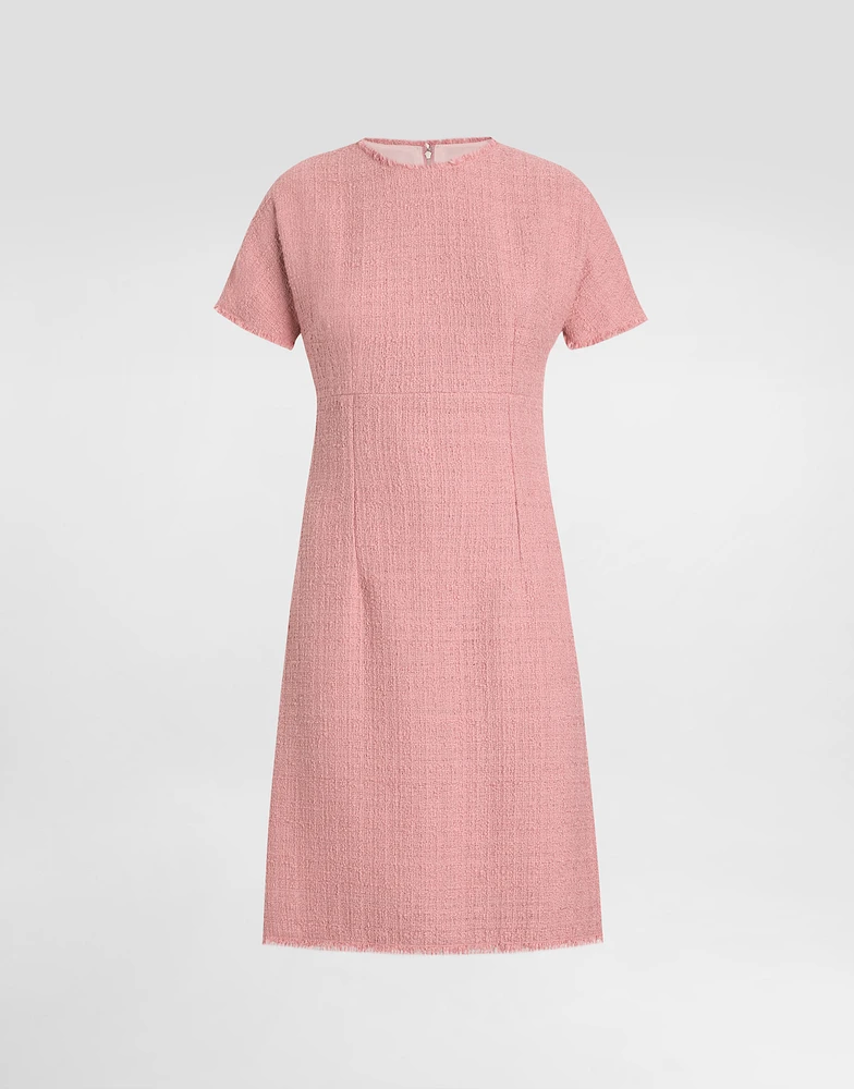 Raschel tweed midi dress with DG logo