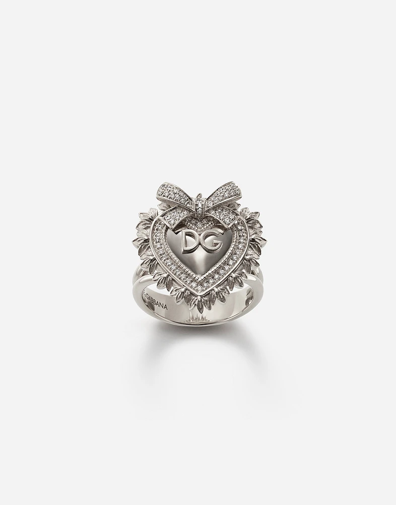 Devotion Ring 18-carat white gold and diamonds