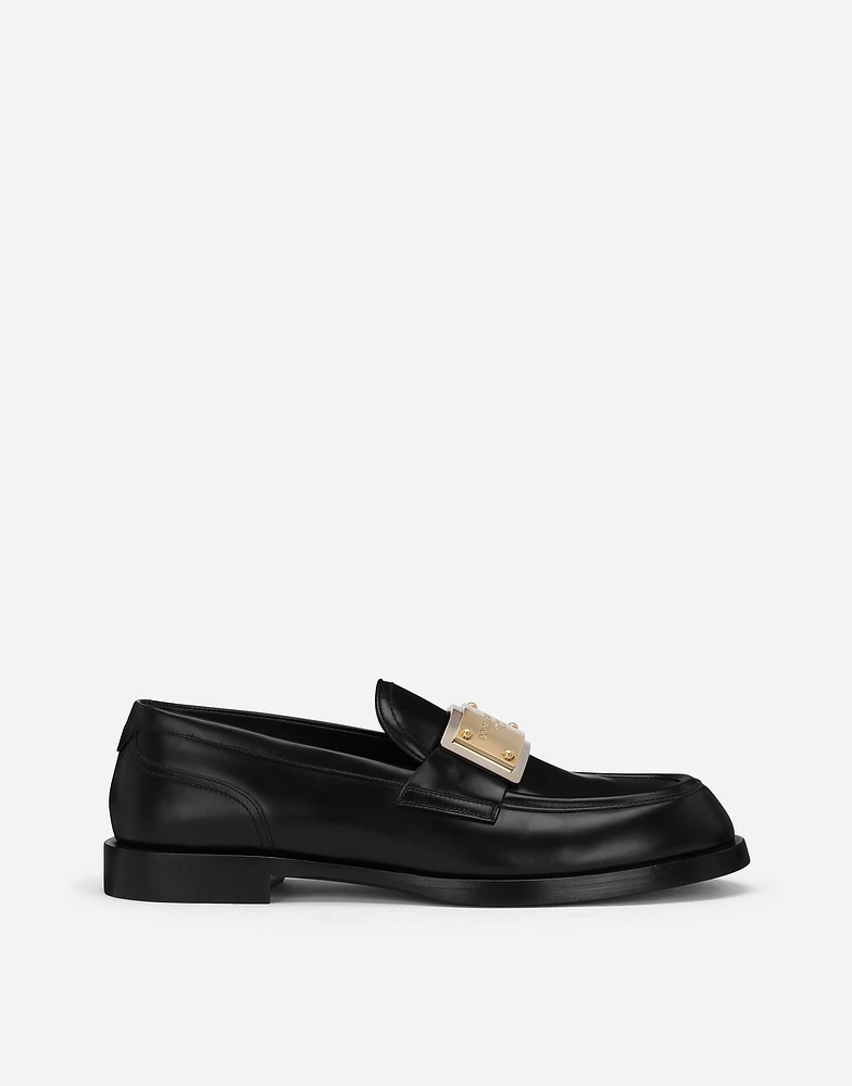 Brushed calfskin loafers
