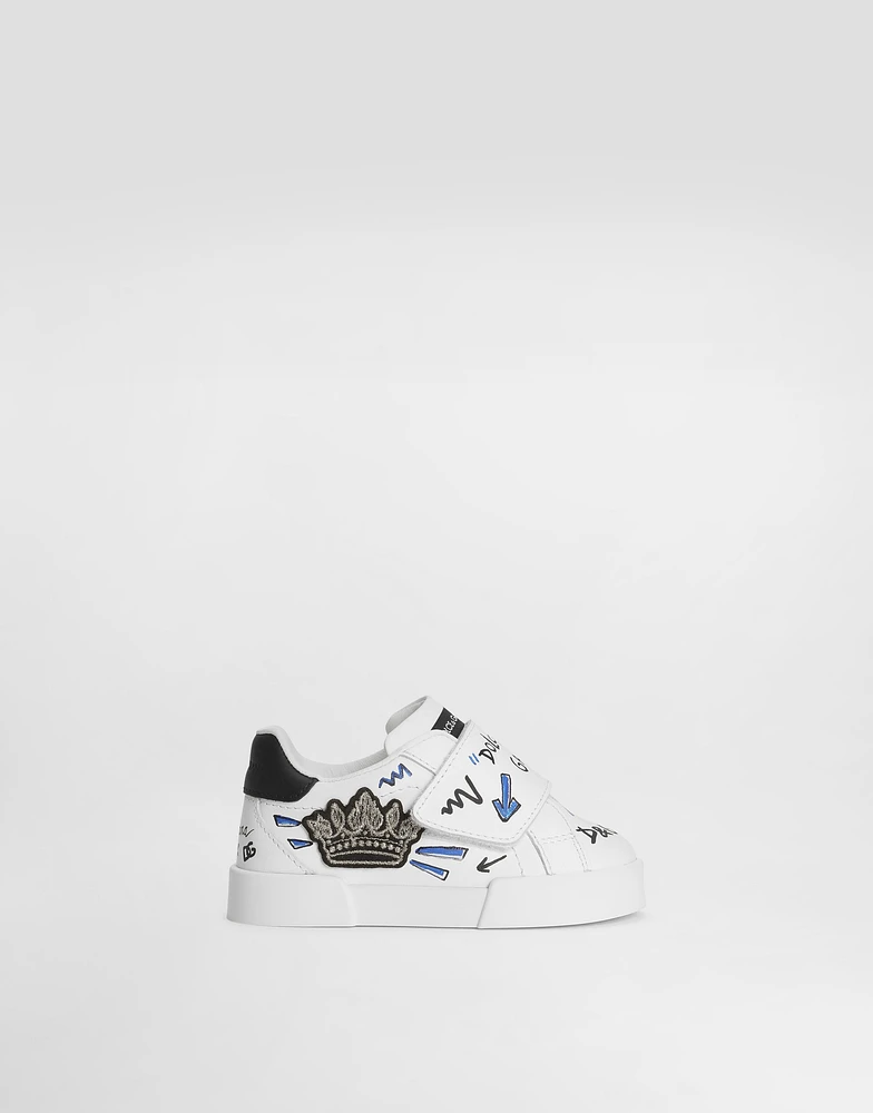 Printed lambskin Portofino Light sneakers