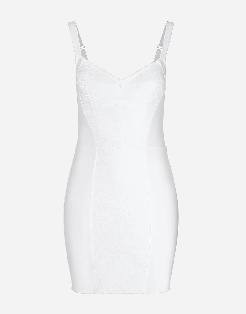 Corset-style slip dress