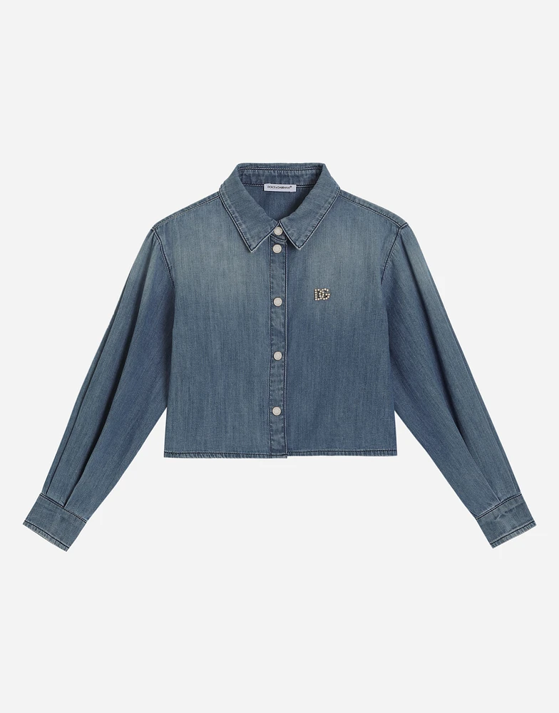 Denim shirt with DG logo