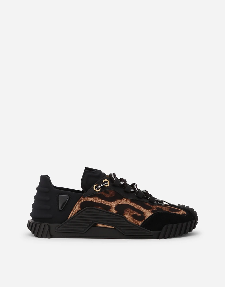 Leopard-print cotton NS1 slip-on sneakers