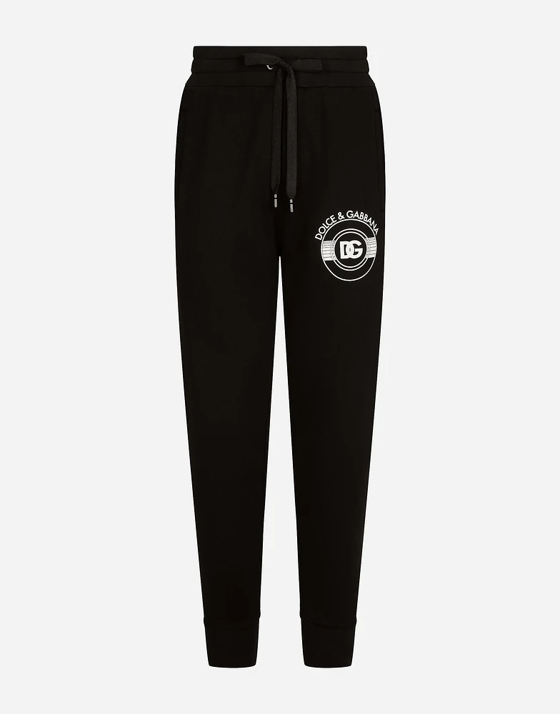 Jersey jogging pants with DG logo print