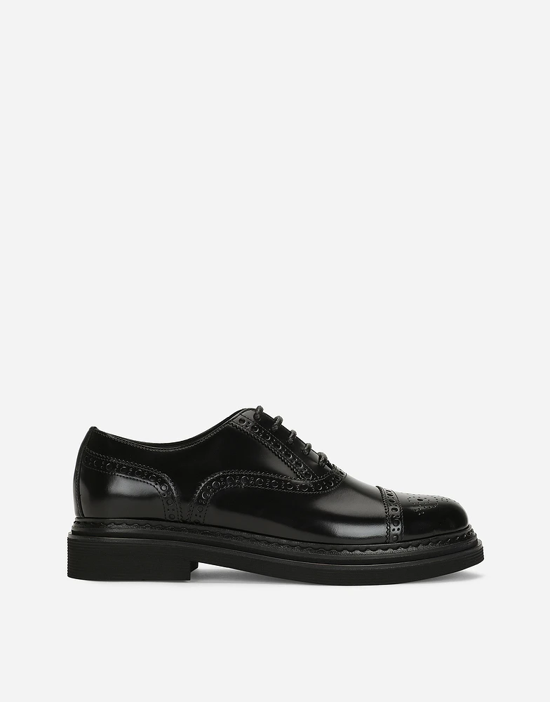 Brushed calfskin lacing