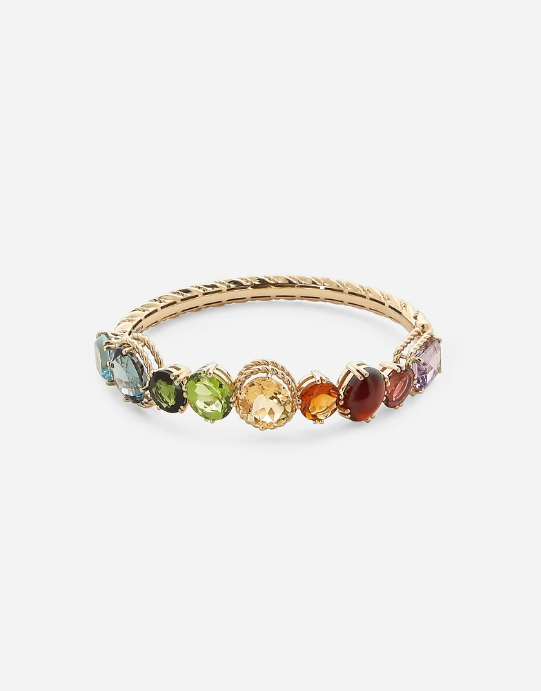 Rainbow Bracelet 18-carat yellow gold and multicolored gems