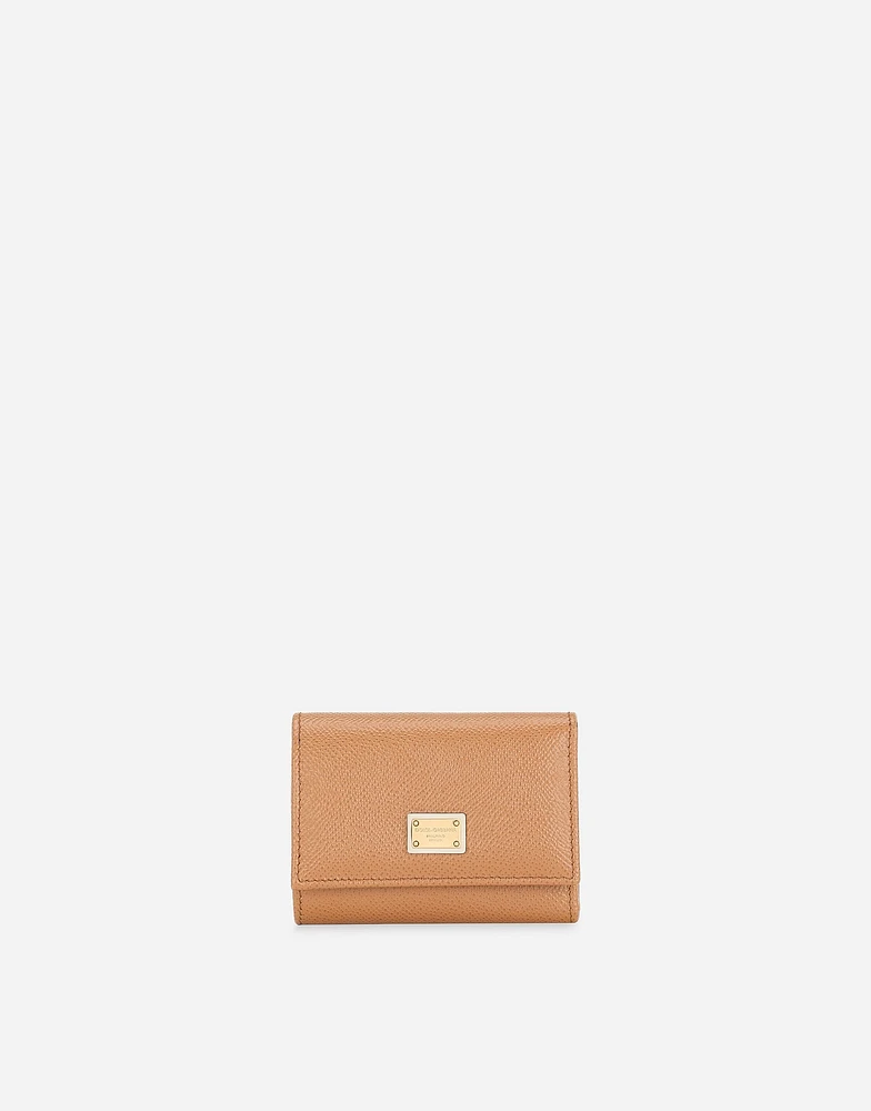 Dauphine calfskin French-flap wallet