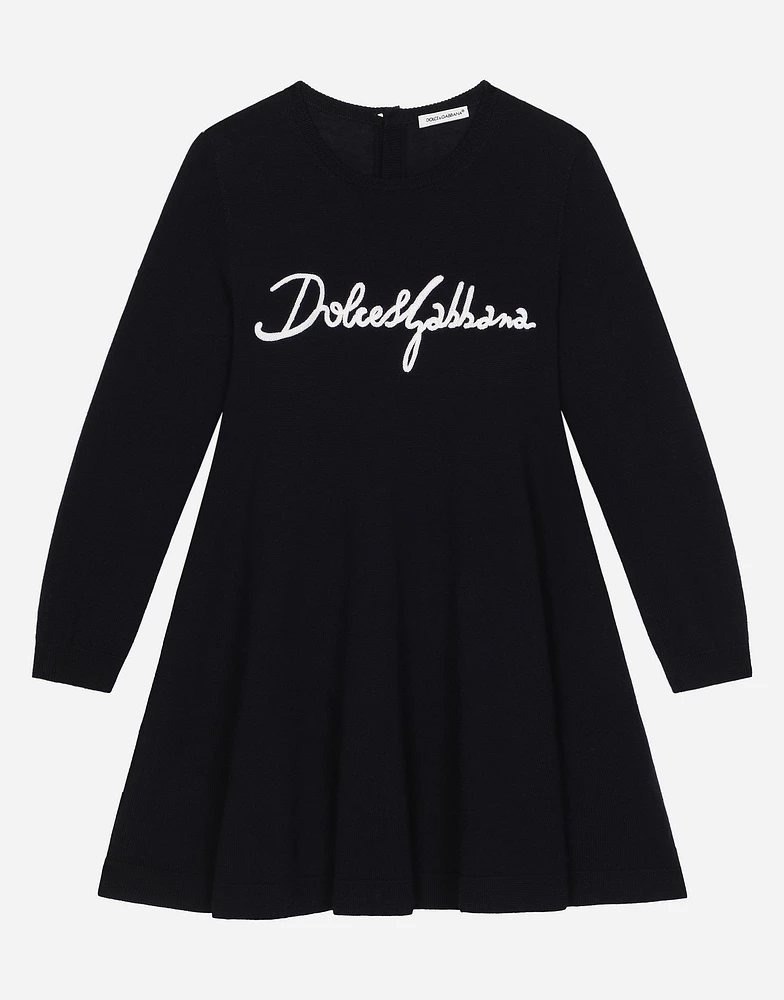 Knit dress with Dolce&Gabbana logo