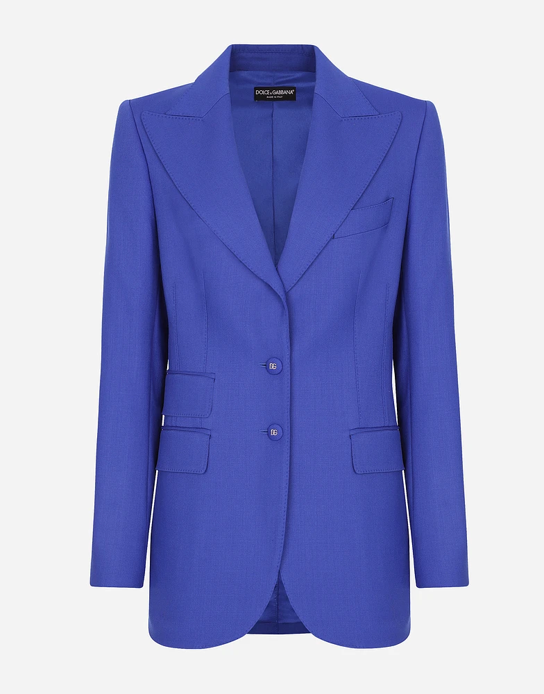 Two-way stretch wool jacket