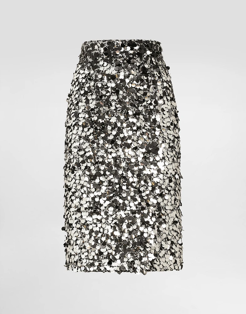 Sequined midi skirt