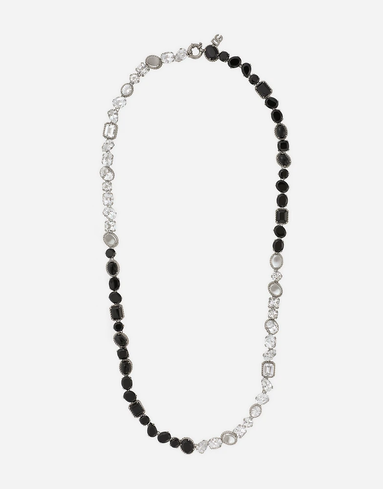 Rainbow Monochrome Sautoir 18-carat white gold, spinels and topazes
