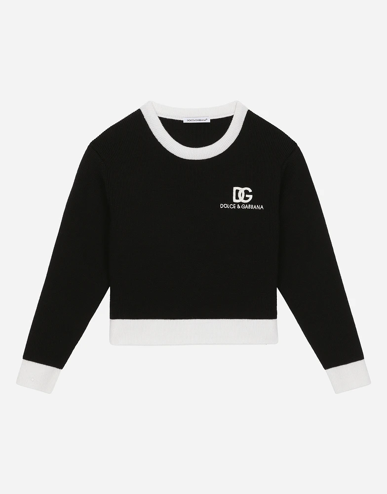 Knit pullover with DG logo