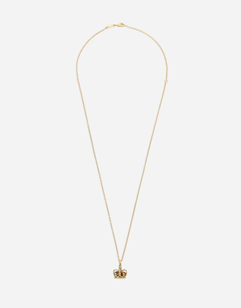Royal Pendant 18-carat yellow gold, tiger iron, rubies, and blue sapphire