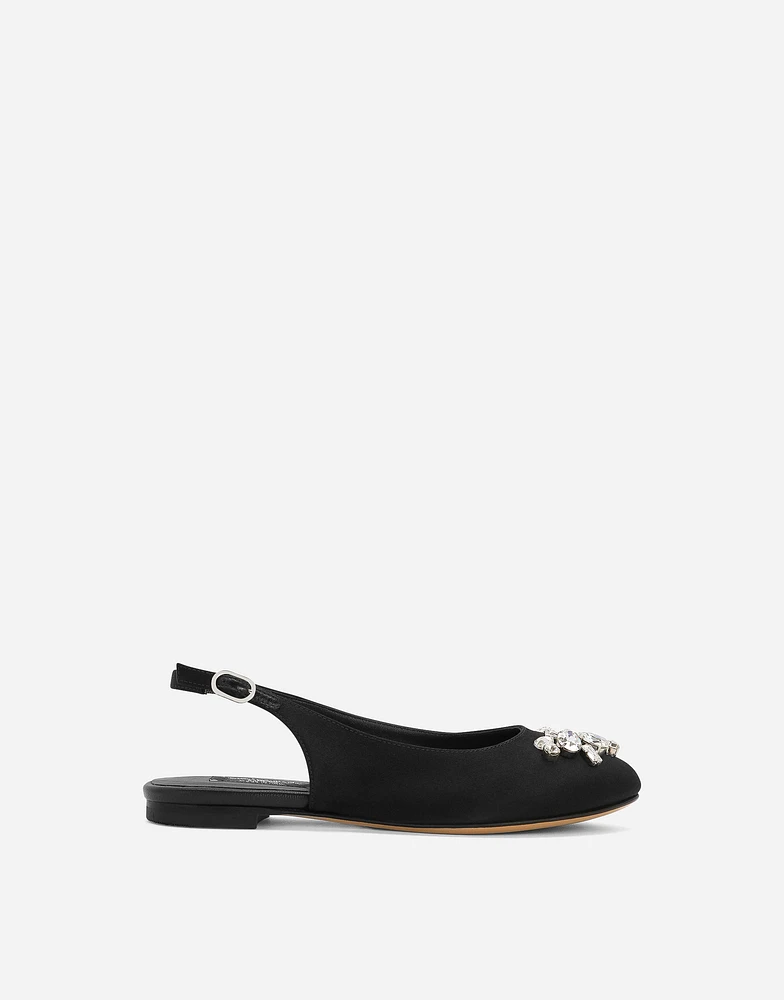 Satin slingbacks