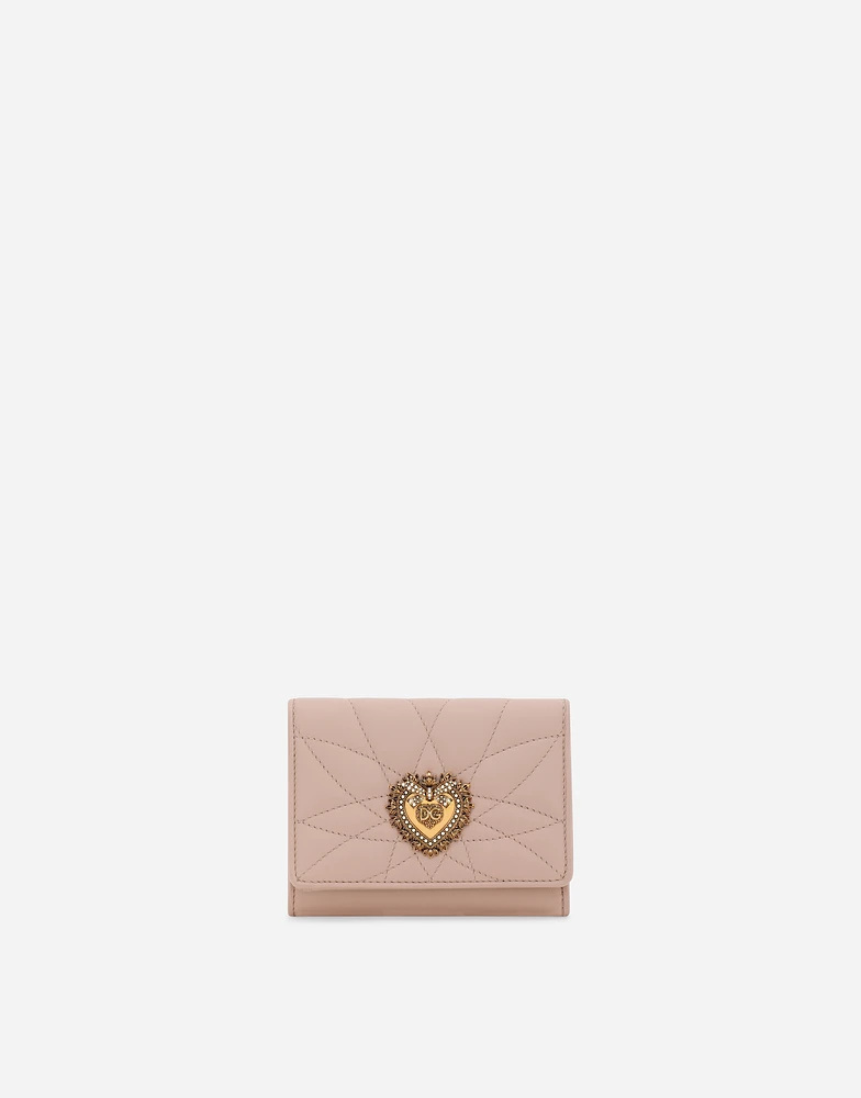 Small Devotion wallet in quilted nappa leather