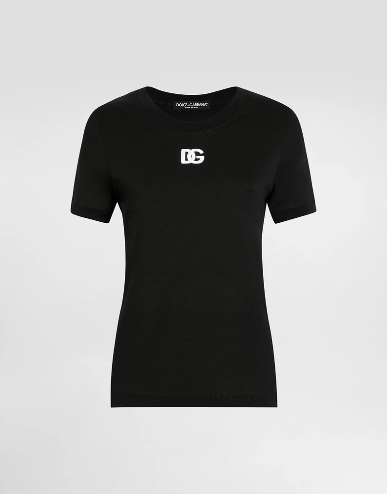 Jersey T-shirt with DG logo embroidery