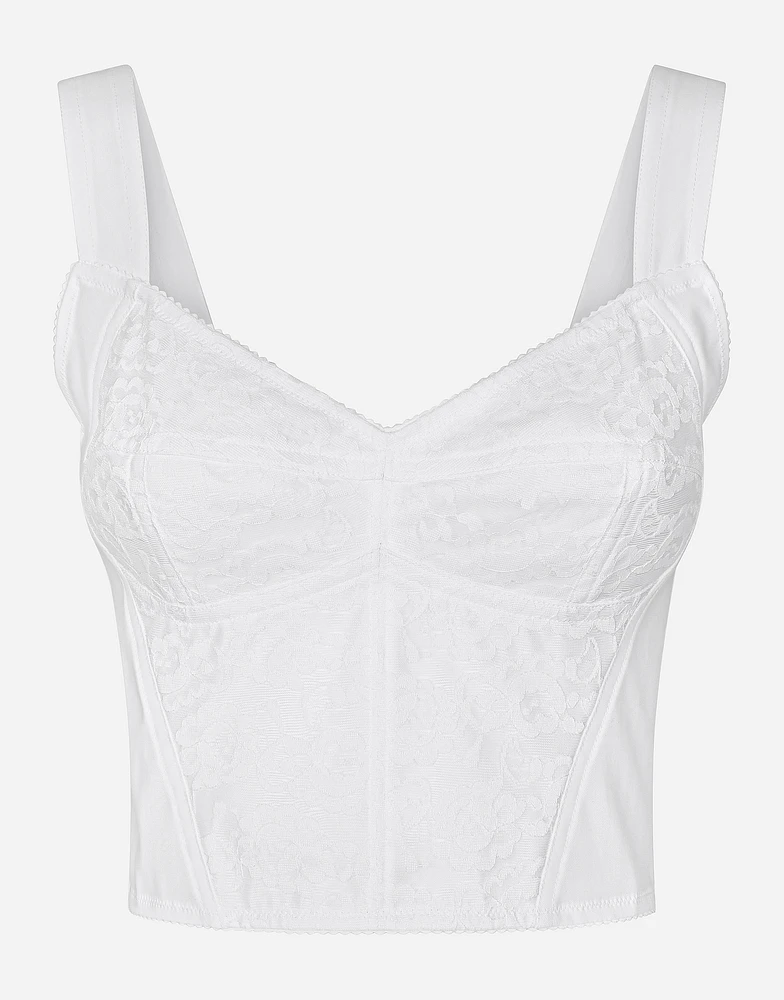 Shaper corset bustier lace and jacquard