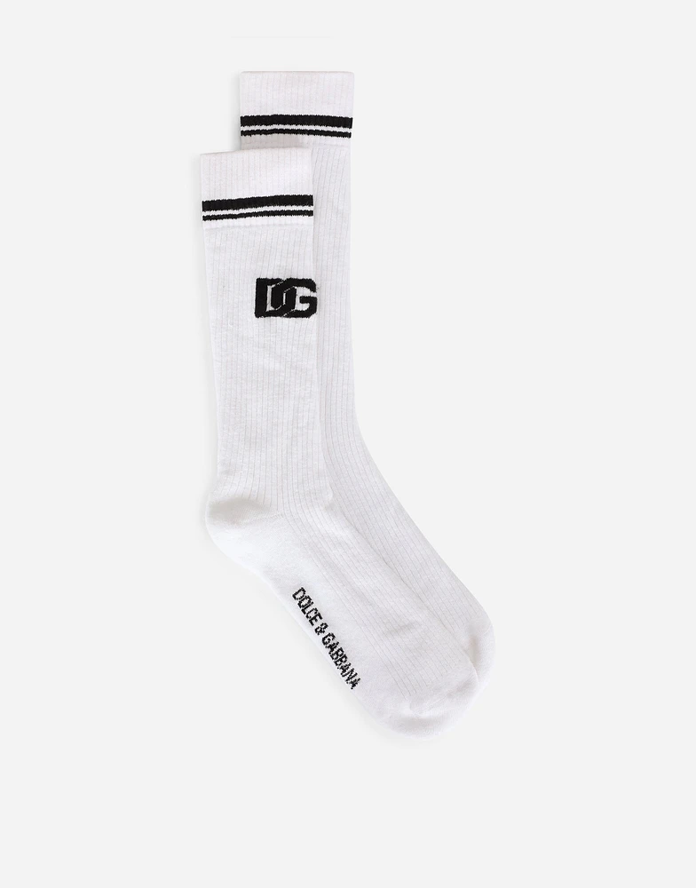 Cotton jacquard socks with DG logo