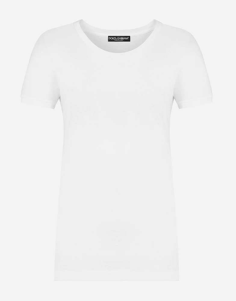 Short-sleeved jersey t-shirt