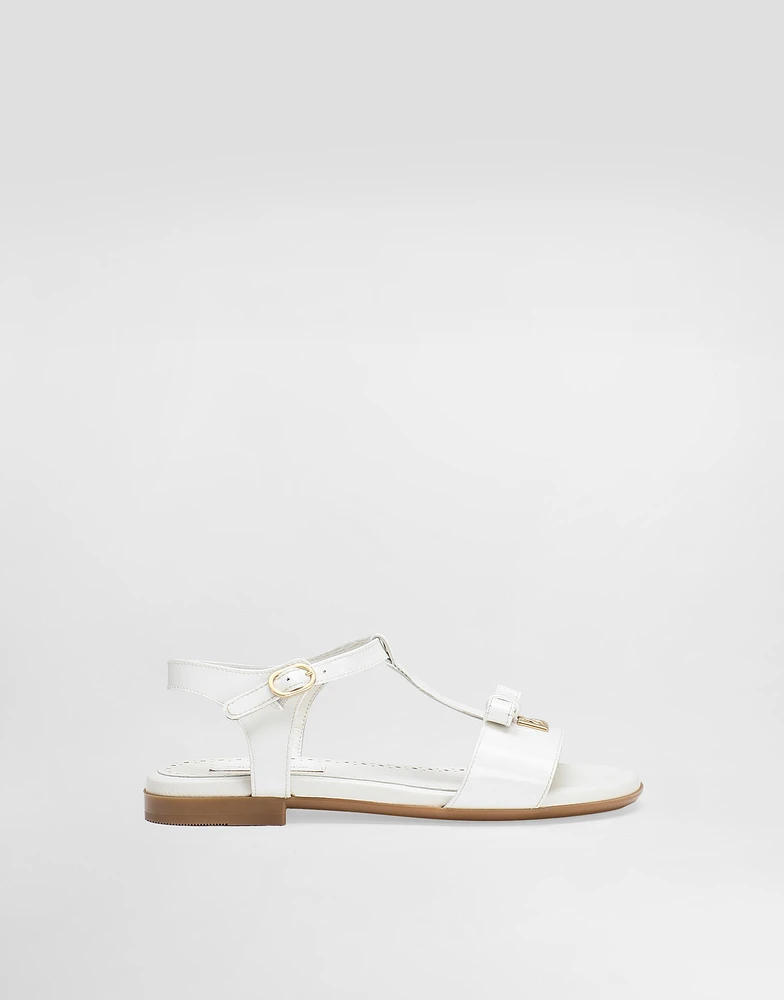 Patent leather sandals