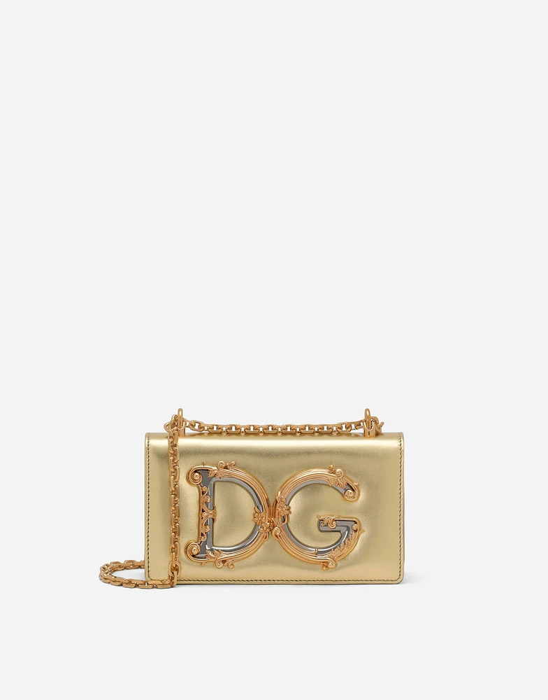DG Girls phone bag in nappa mordore leather