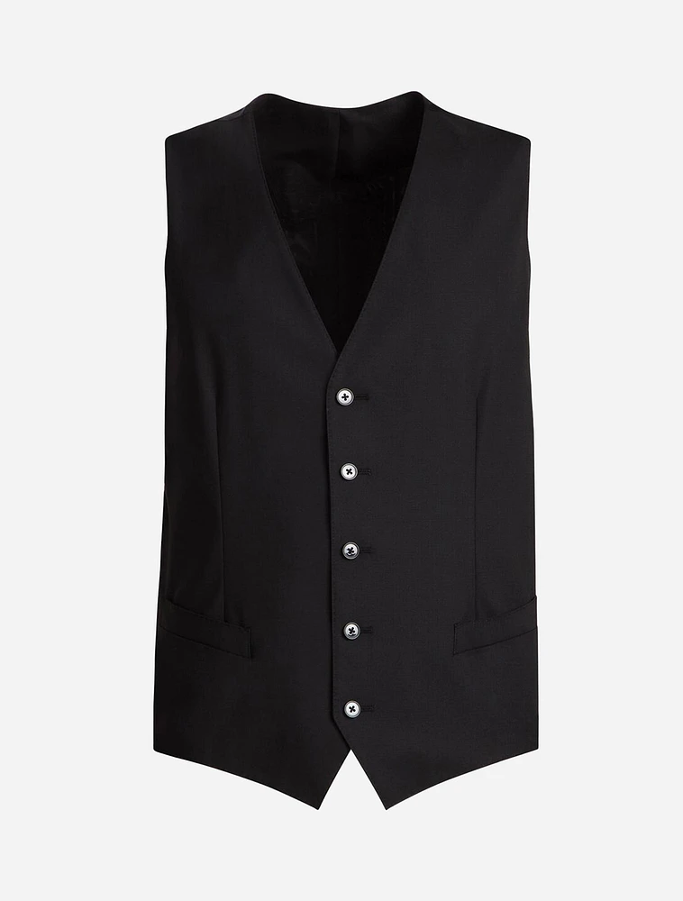 Five button vest wool