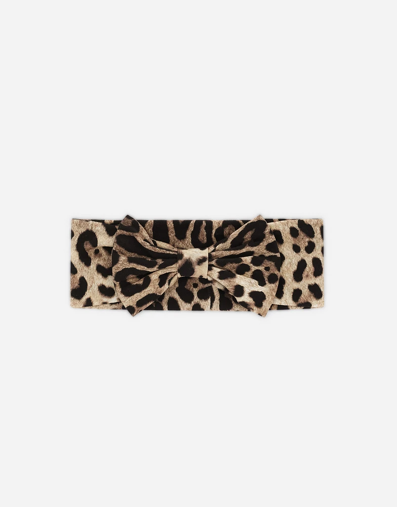 Leopard-print interlock band