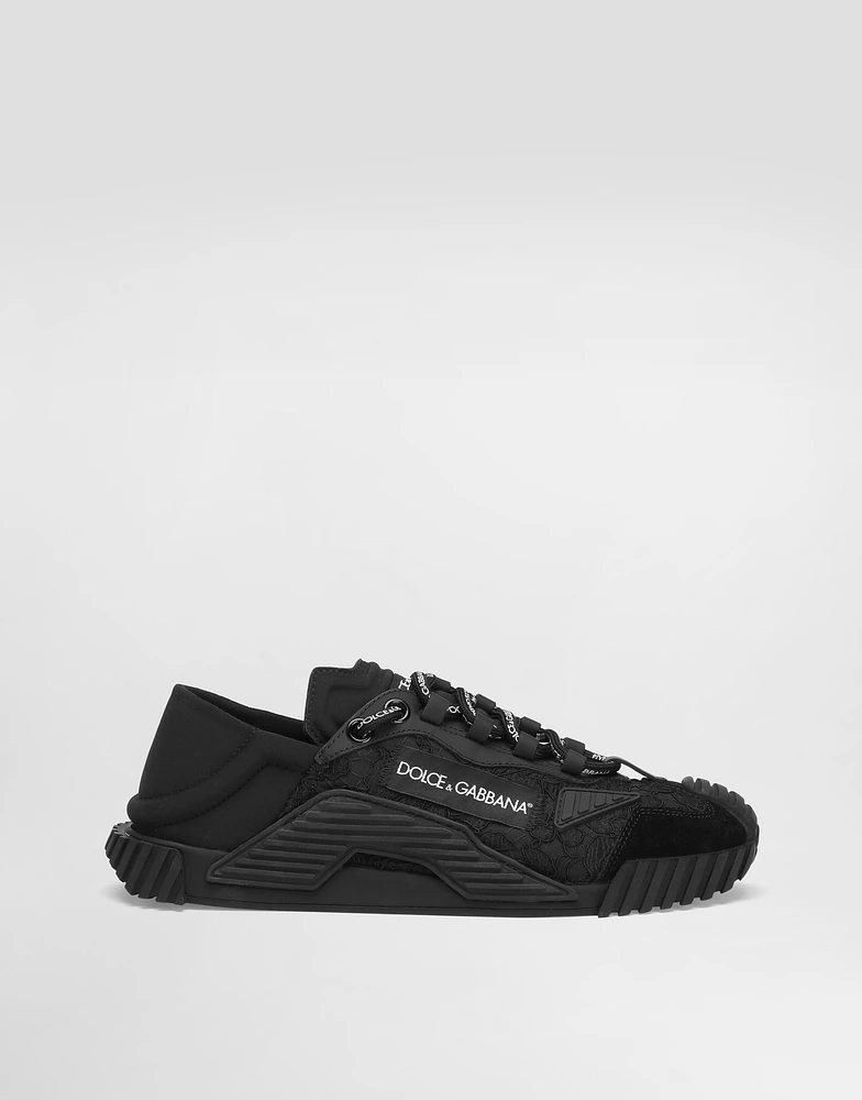 Mixed-materials NS1 slip-on sneakers