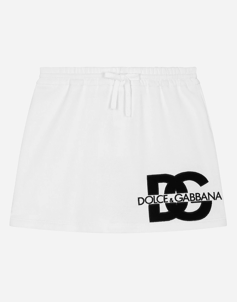 Short jersey skirt with DG logo