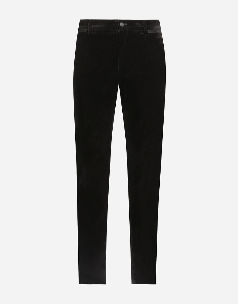 Classic velvet tuxedo pants