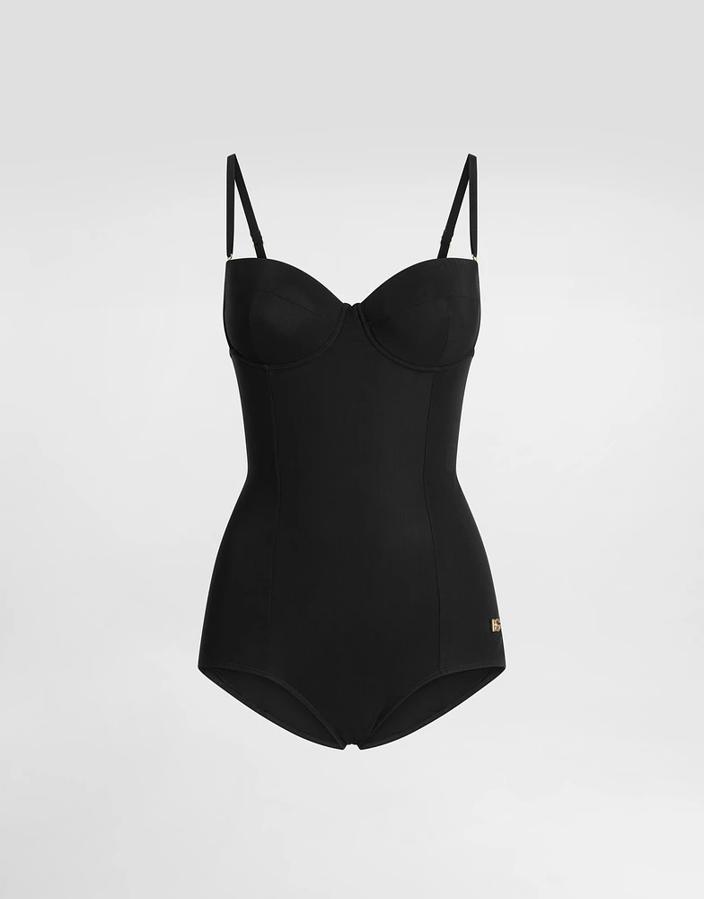 Balconette one-piece swimsuit