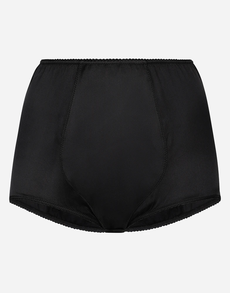 Satin high-waisted panties