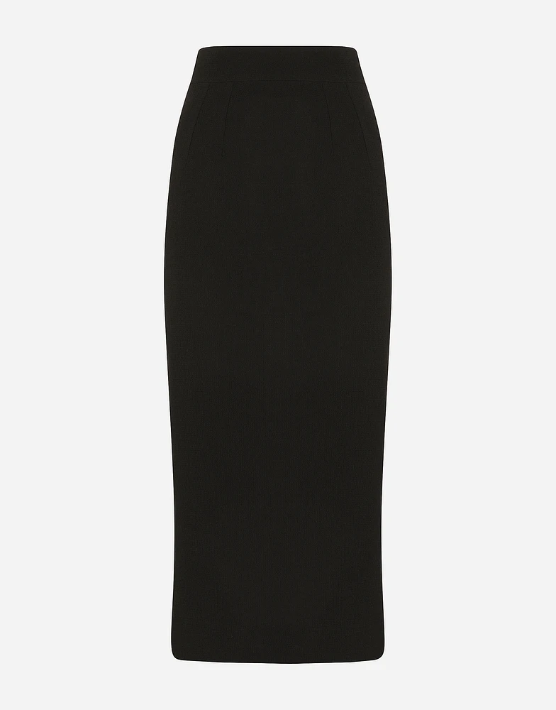 Virgin wool pencil skirt