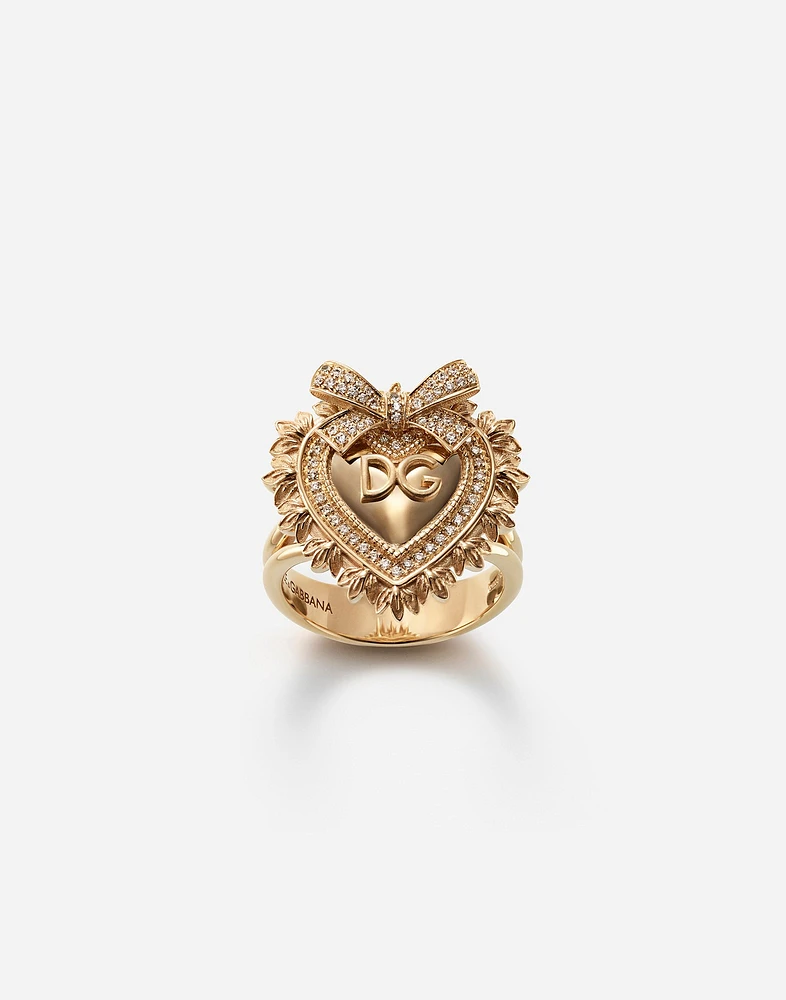 Devotion Ring 18 carat yellow gold and diamonds