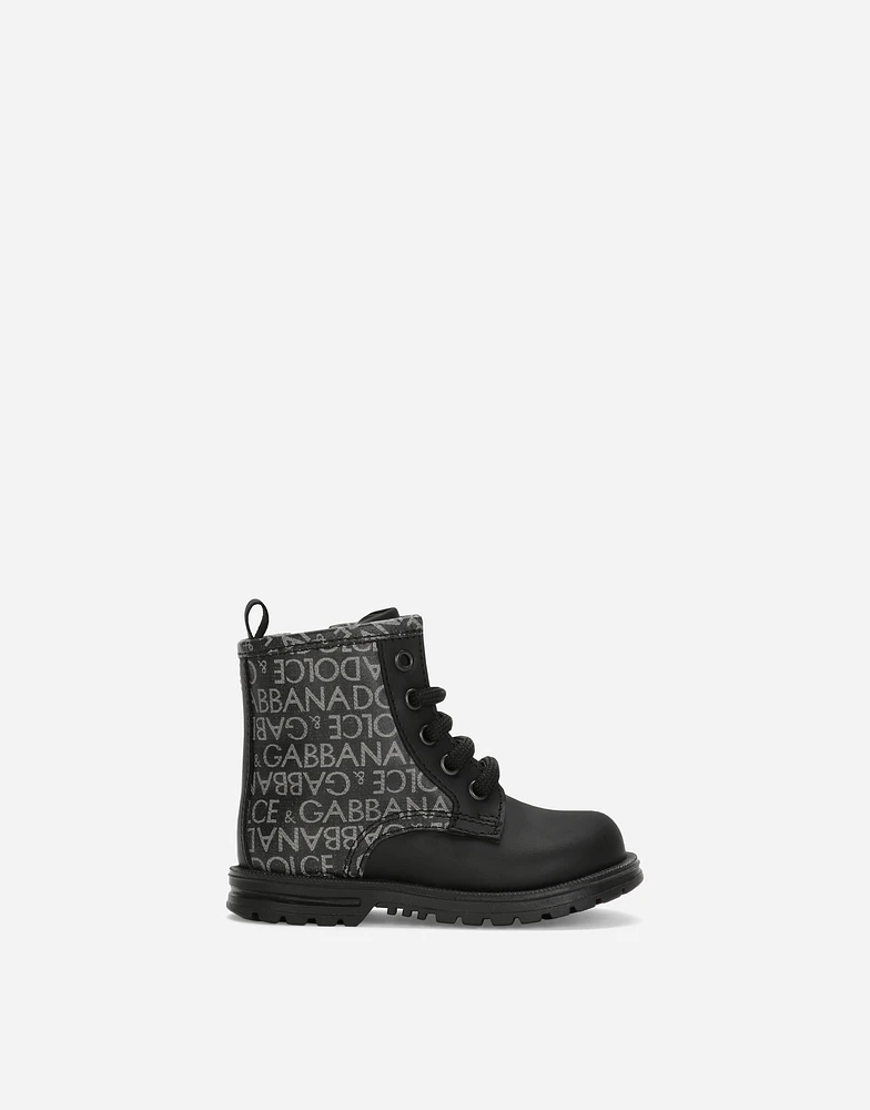 Printed calfskin ankle boots